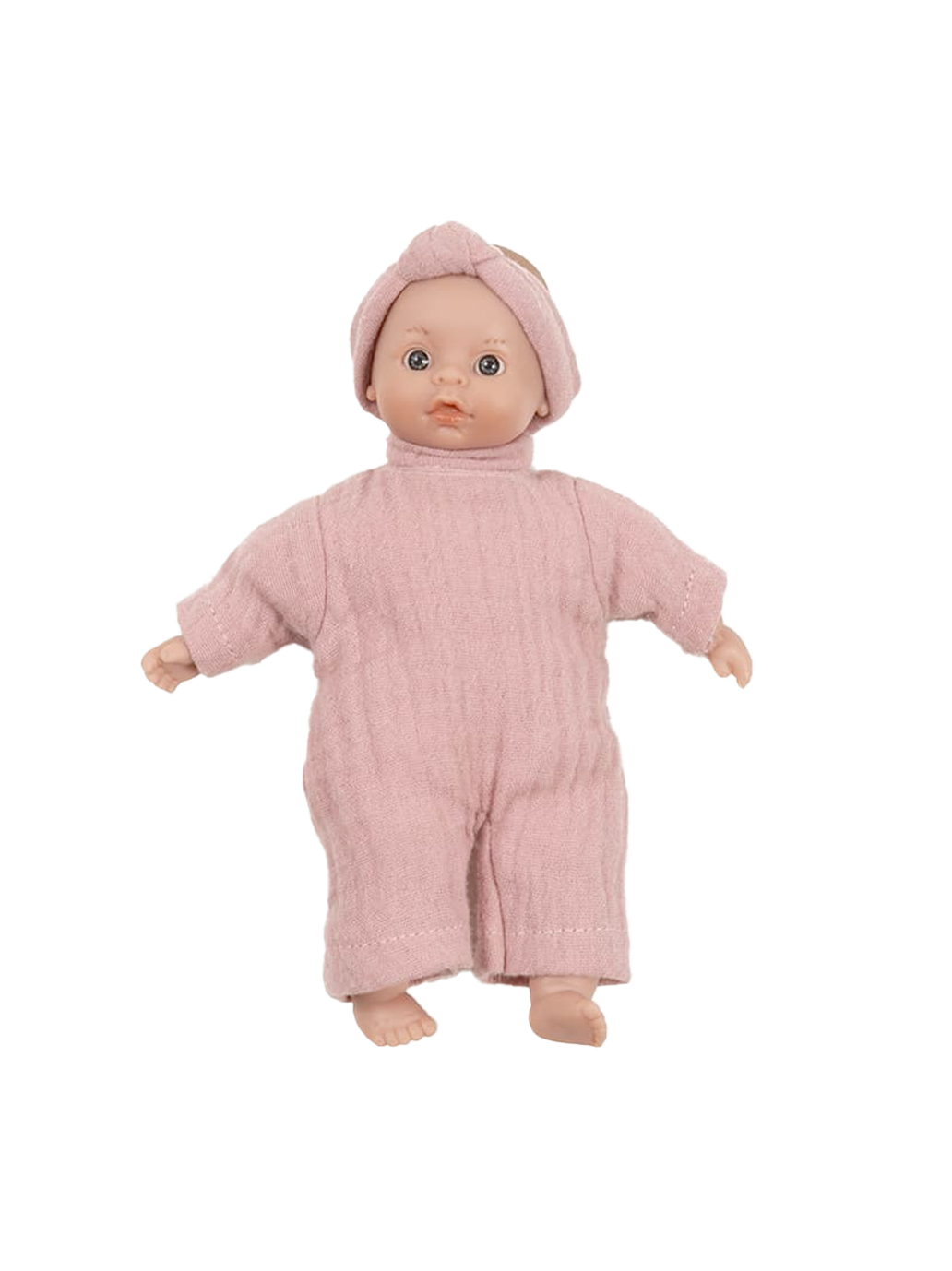 Mini doll 17 cm in muslin bodysuit