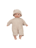 Mini doll 17 cm in muslin bodysuit
