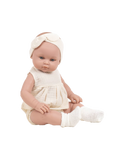 Large baby doll 47 cm in muslin romper