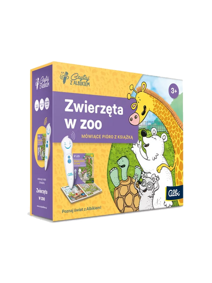 Zwierzęta w zoo. Zestaw książka z piórem