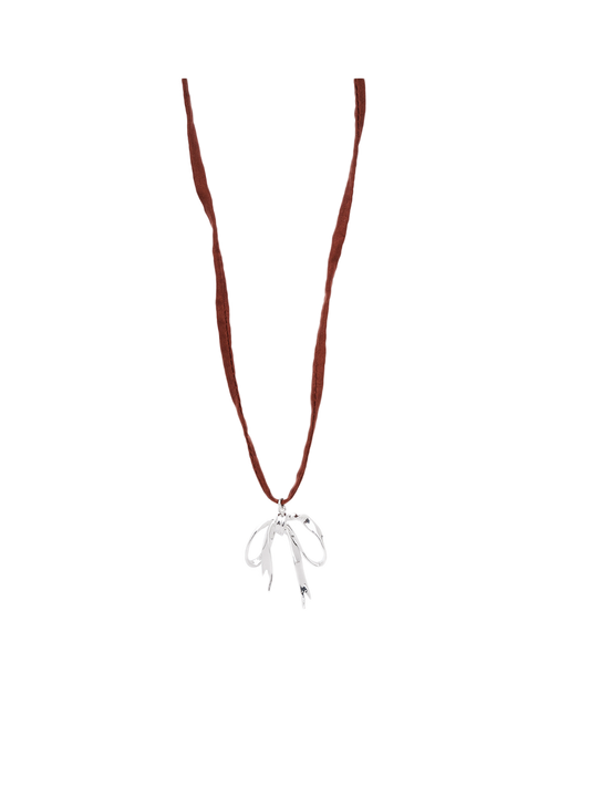 Ribbon string necklace