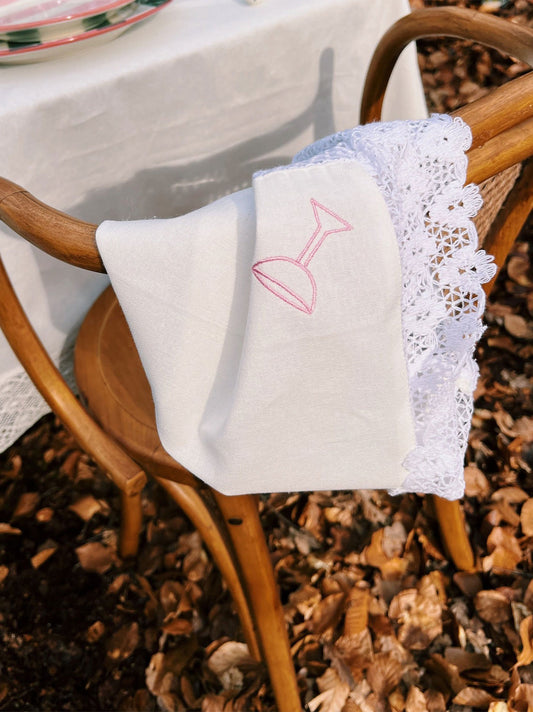 Embroidered napkins set of 2