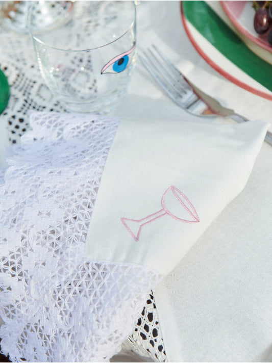 Embroidered napkins set of 2