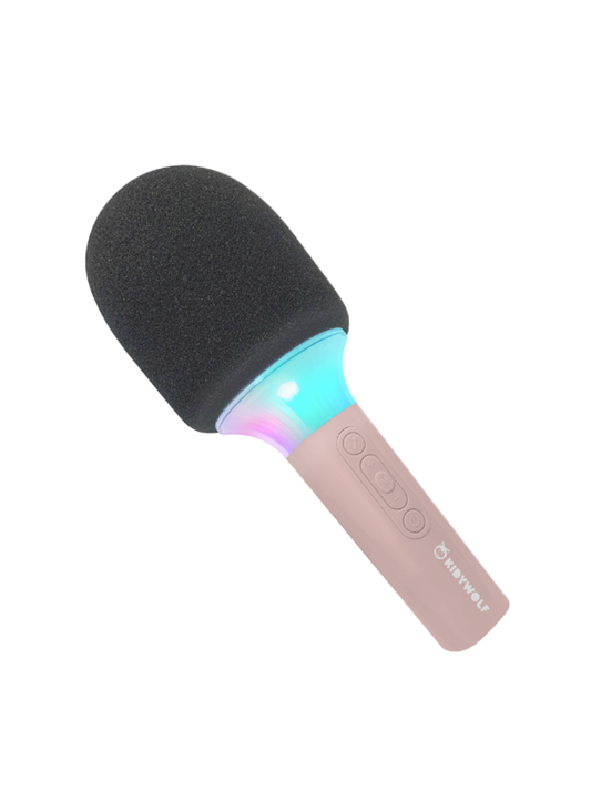Karaoke microphone with light
