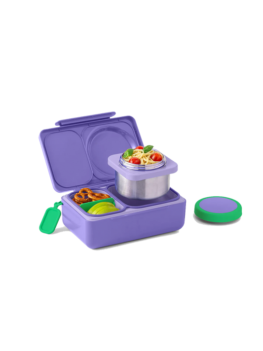 Food container with vacuum insulated bowl
