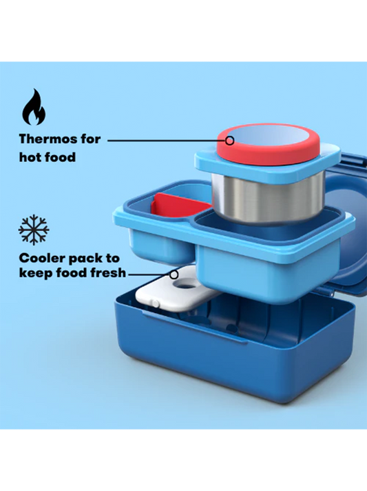 Food container with vacuum insulated bowl