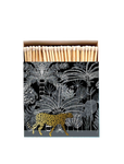 luxury matches in a decorative square box cheetah black