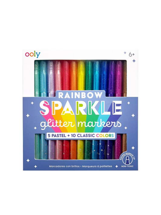 Rainbow Sparkle glitter markers