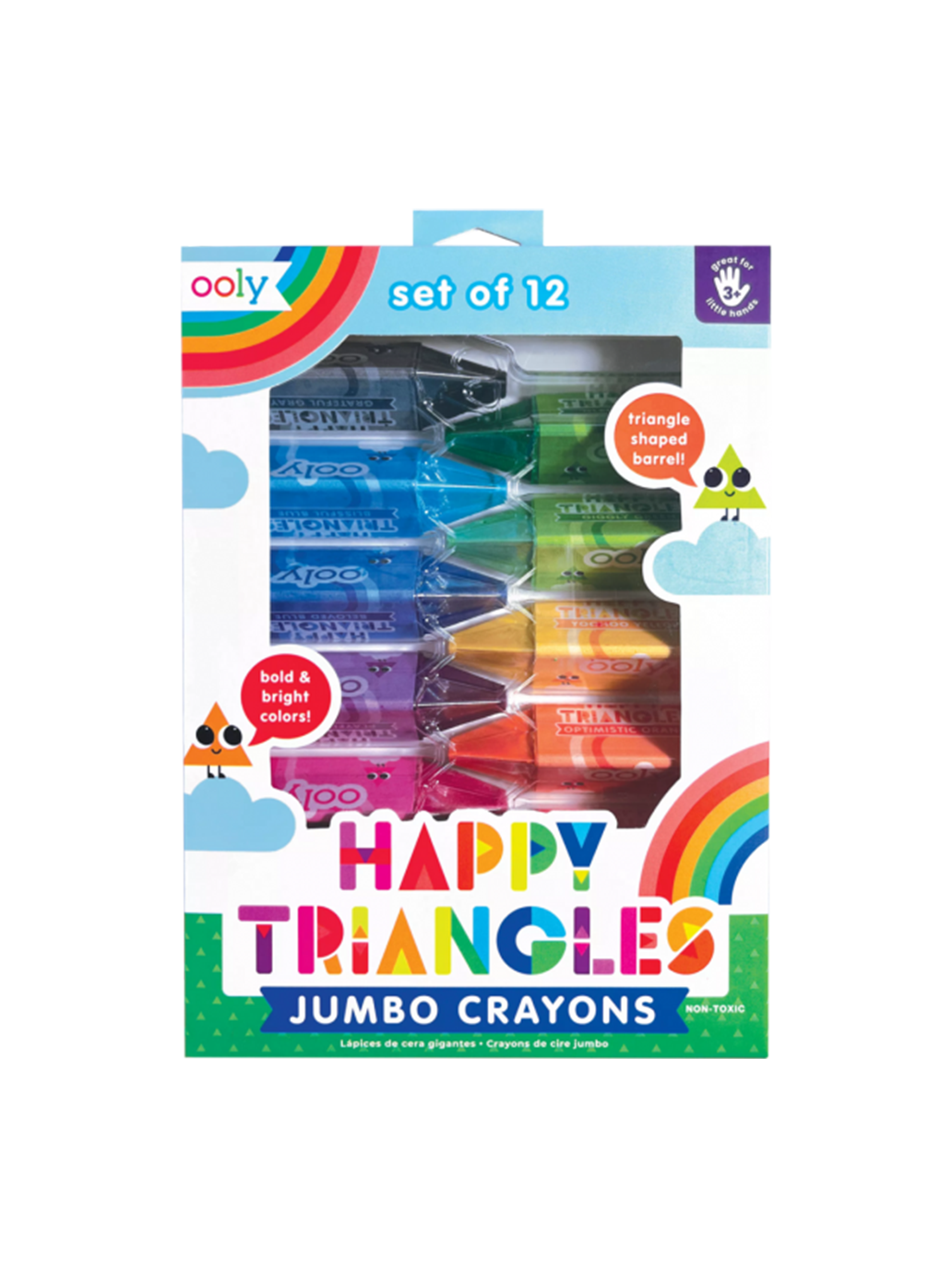 Happy Triangles jumbo crayons