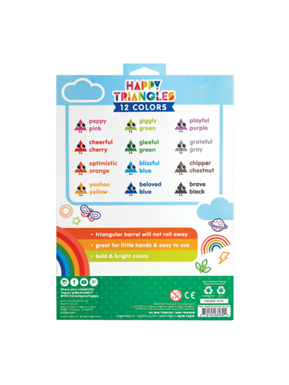 Happy Triangles jumbo crayons