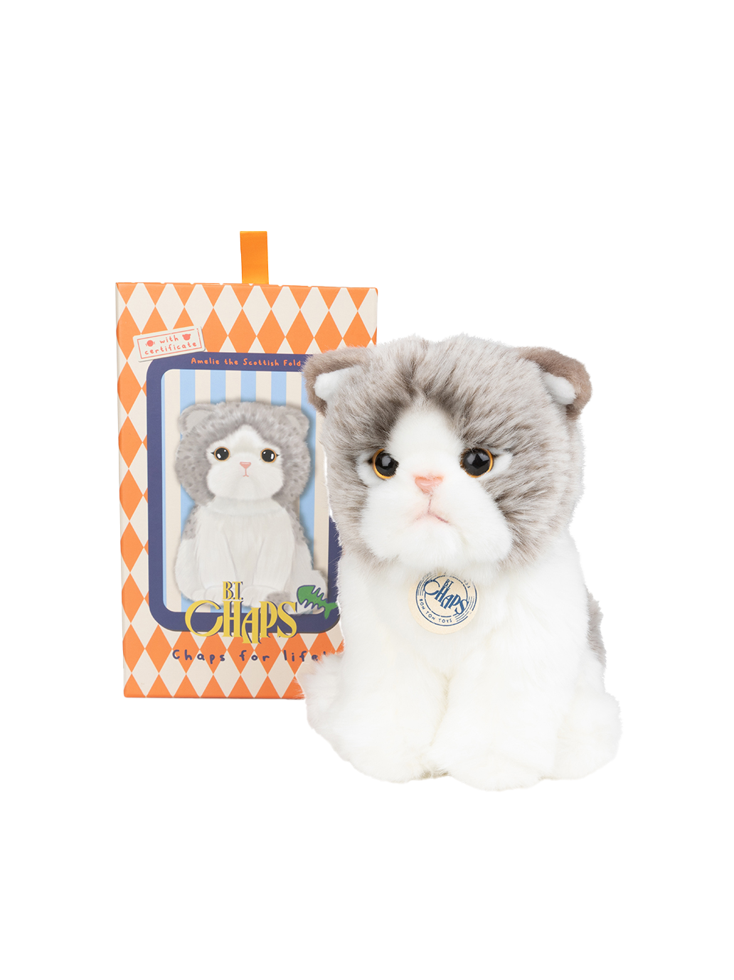 Peluche Amelie lo Scottish Fold