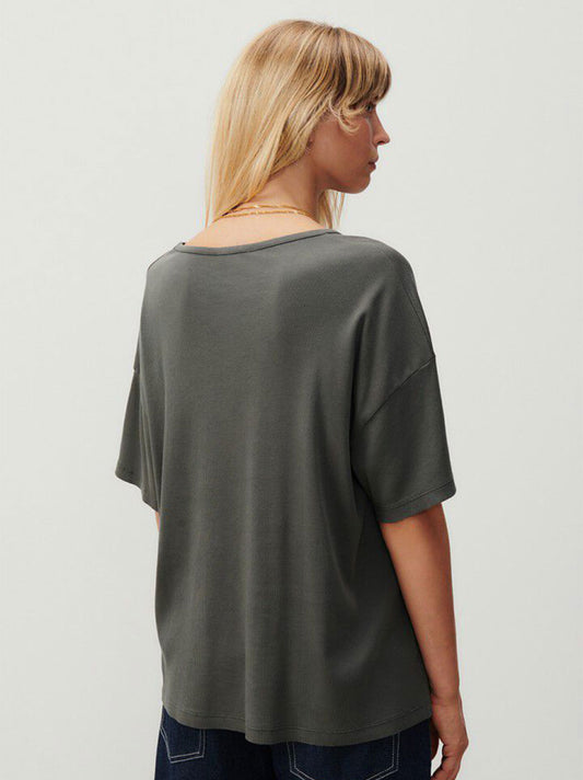 Oversize T-shirt in ribbed Zelym cotton