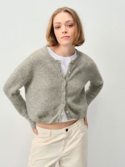 Cardigan da donna lungo fino ai fianchi in alpaca Vitow