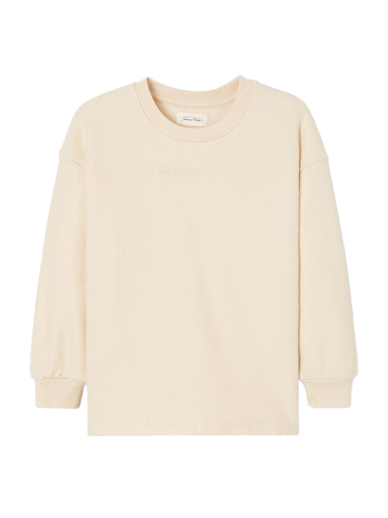 Bobypark cotton sweatshirt with boucle effect