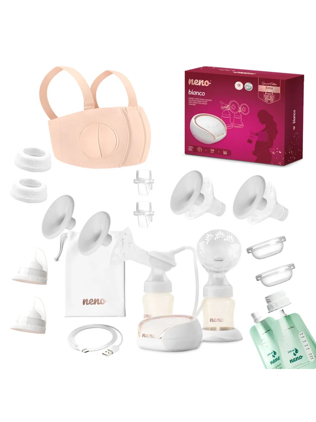Neno Bianco double, three-phase, wireless electric breast pump