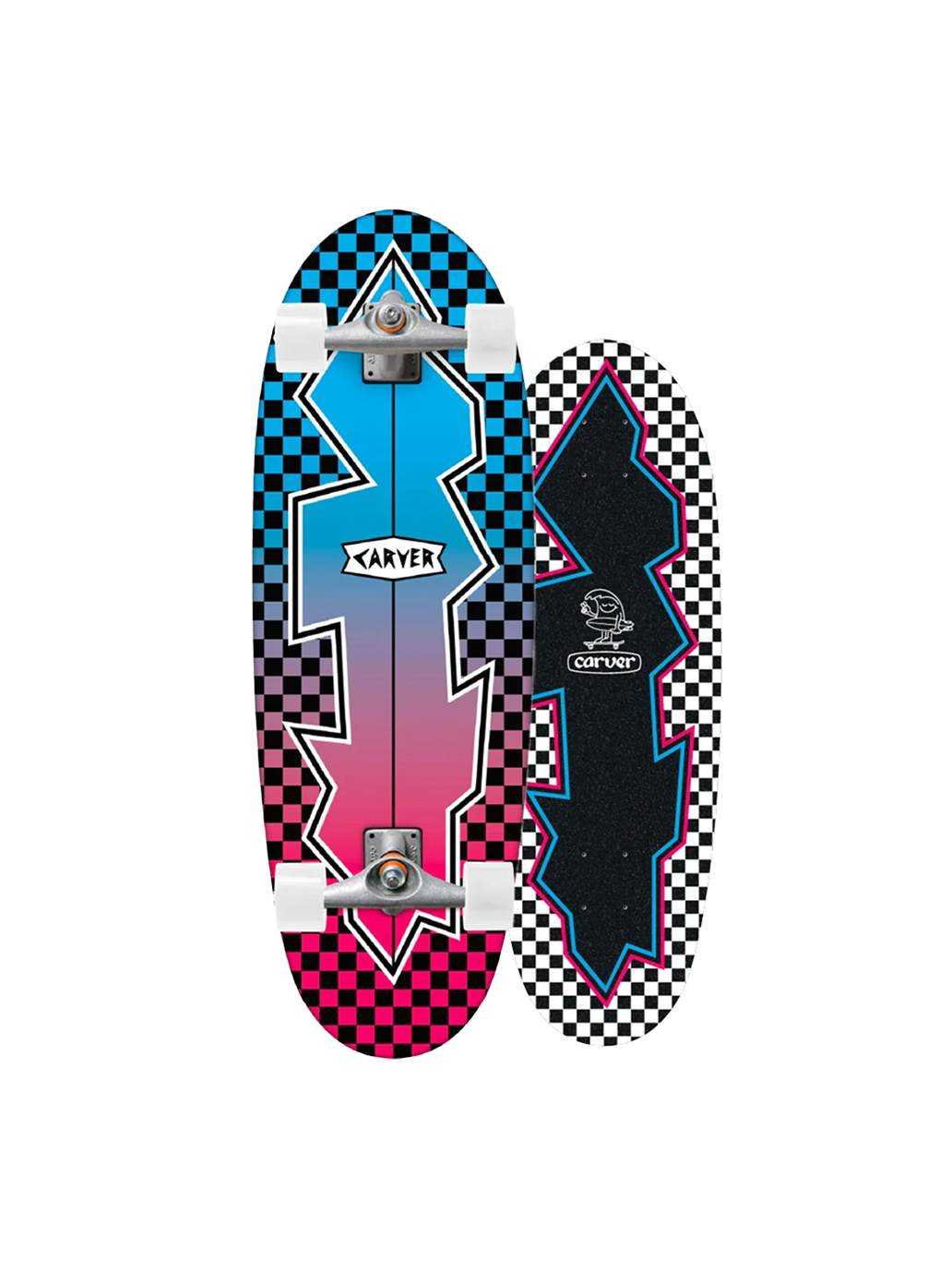 Surfskate board for kids Carver MINI Neon