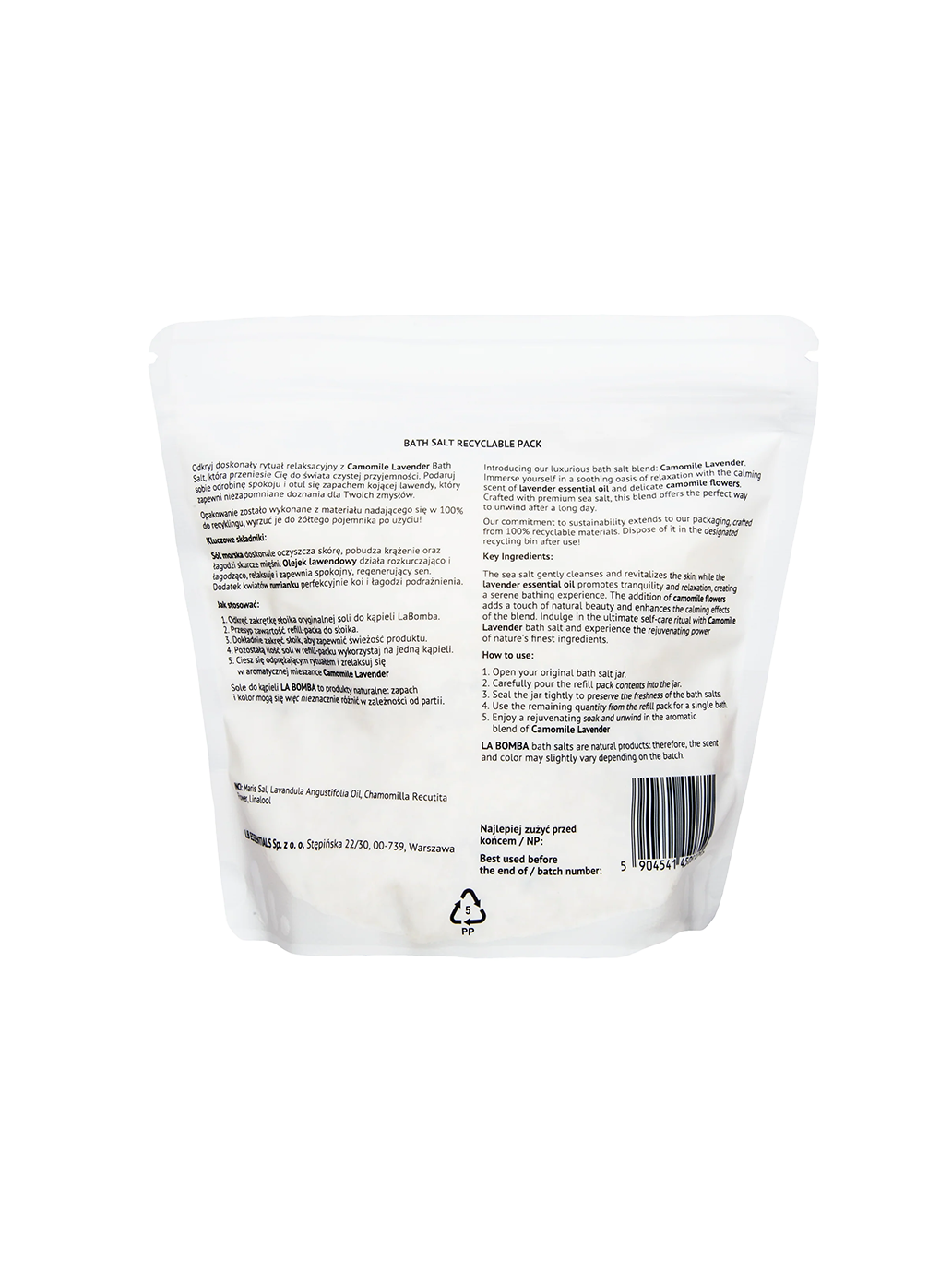 Bath salt refill pack