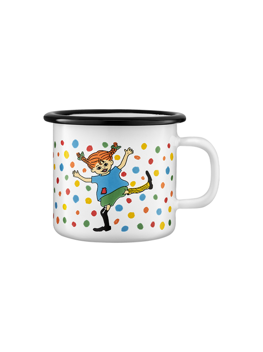 Taza retro esmaltada Pippi 2,5 dl