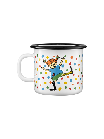 Taza retro esmaltada Pippi 2,5 dl