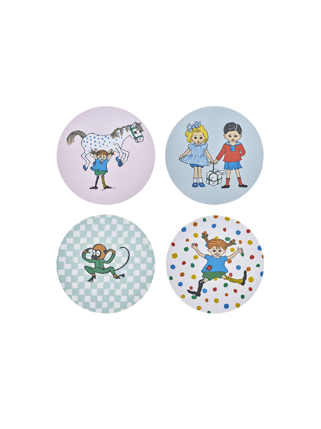 Set sottobicchieri Pippi