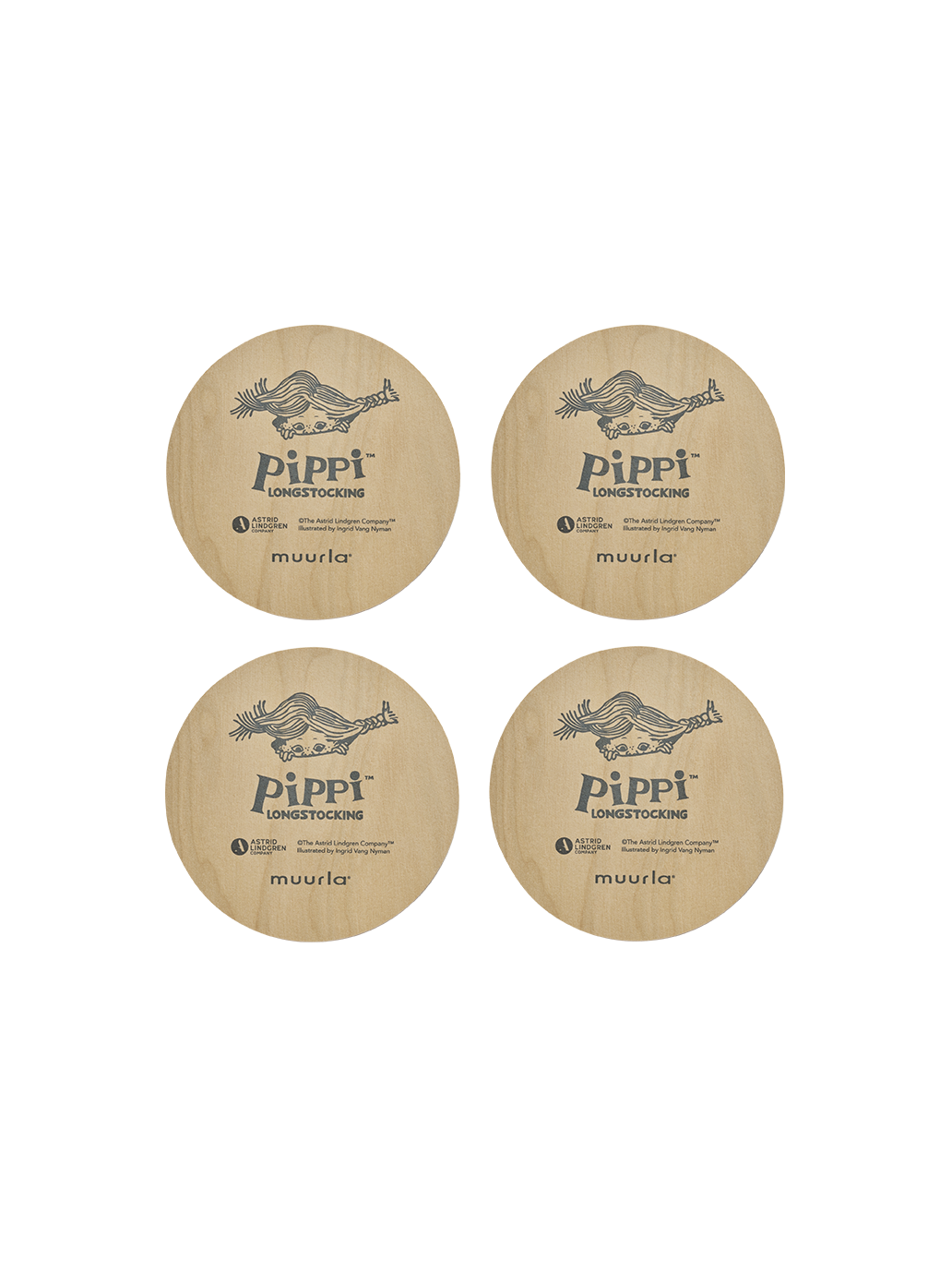 Pippi coasters set