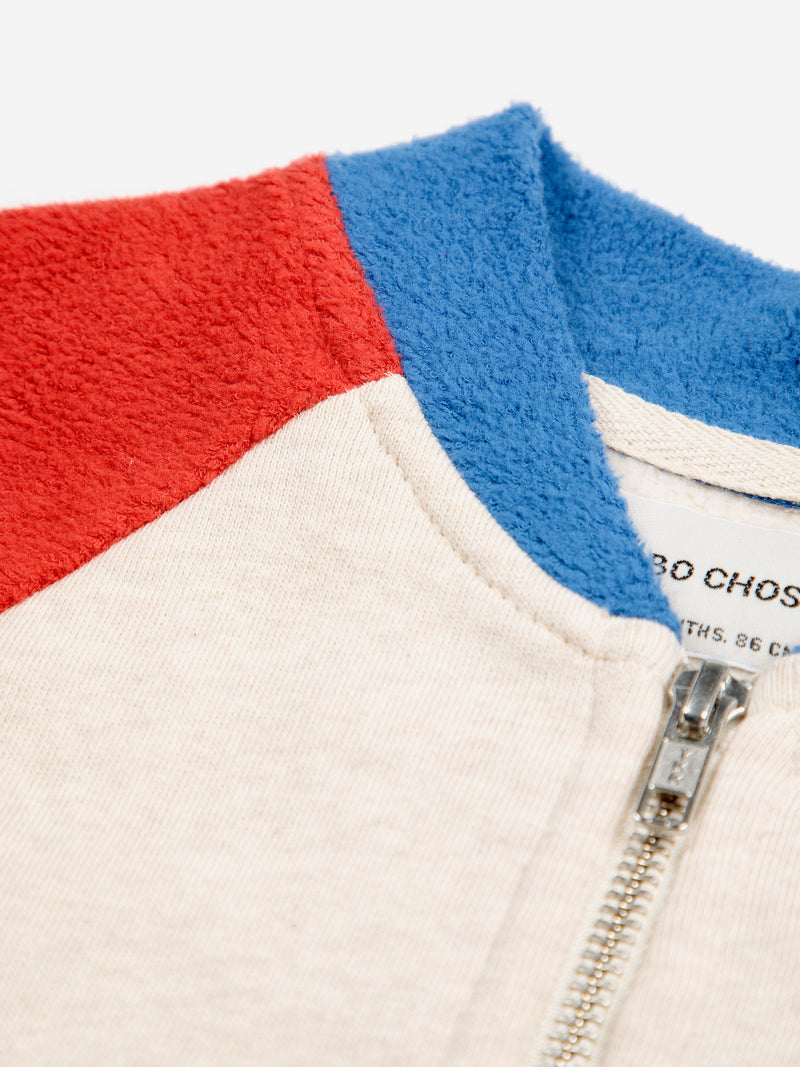 Sudadera Baby BC color block con cremallera