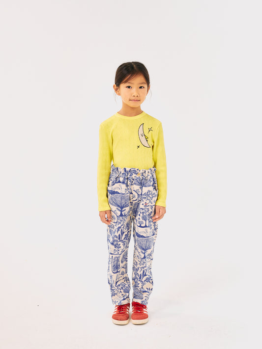 Wonderland all over micro corduroy paperbag pants