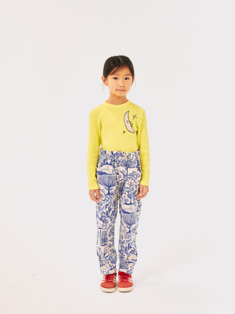 Wonderland all over micro corduroy paperbag pants