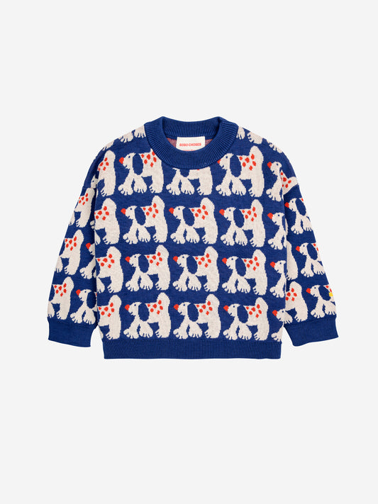 Maglione jacquard all over con Fairy Dog