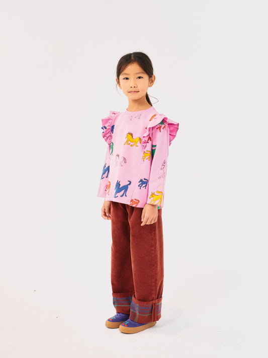 Wonder Horse all over ruffle sweatshirt