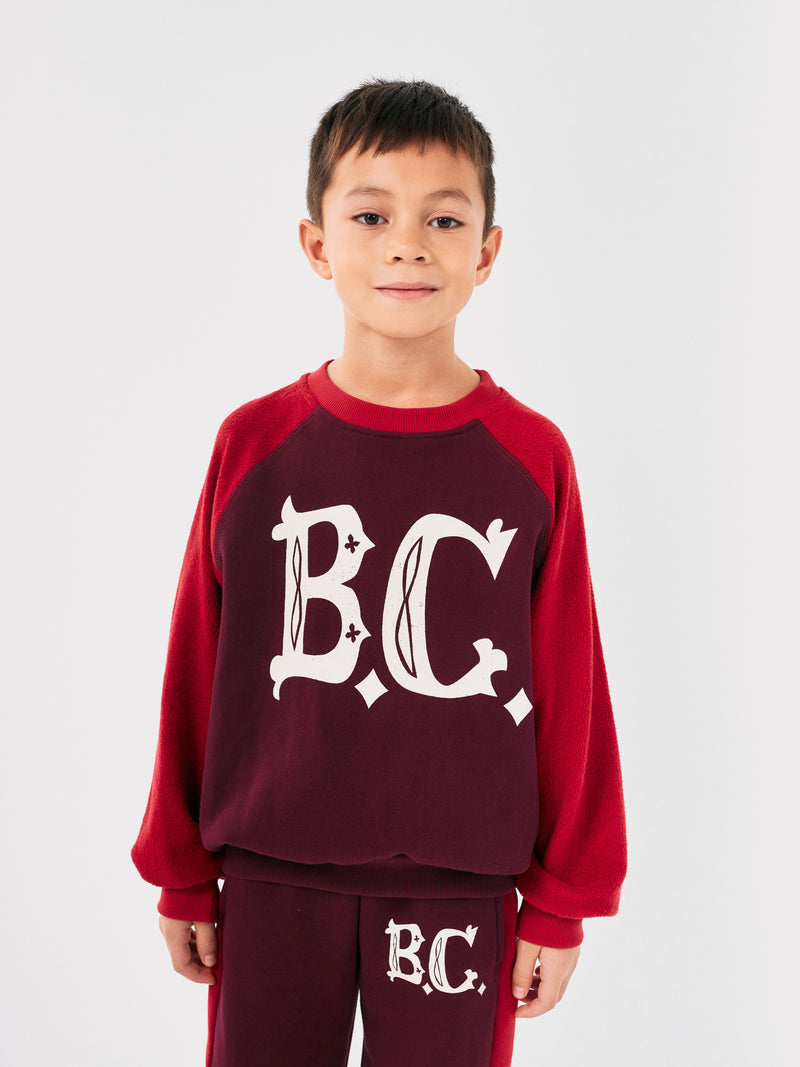 Felpa BC vintage con maniche raglan