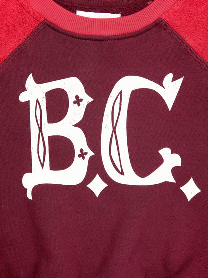 Felpa BC vintage con maniche raglan