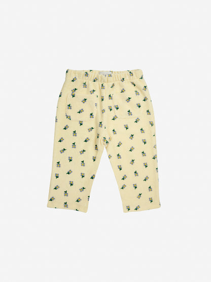 Baby Pansy Flower all over straight jogging pants