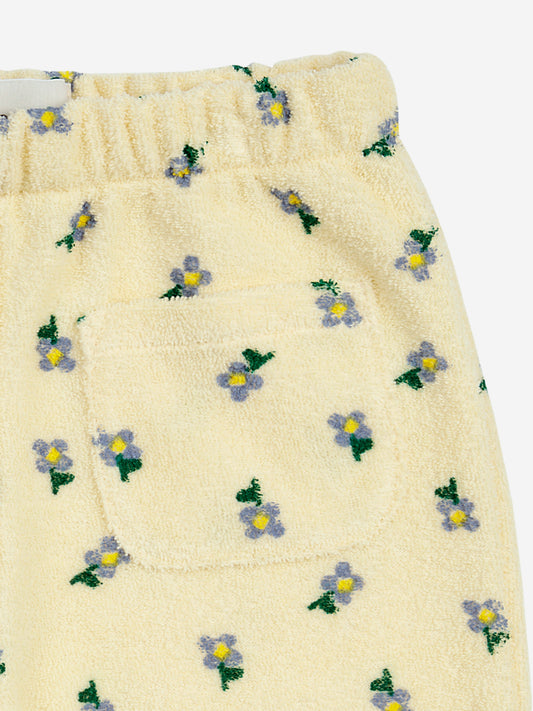 Baby Pansy Flower all over straight jogging pants