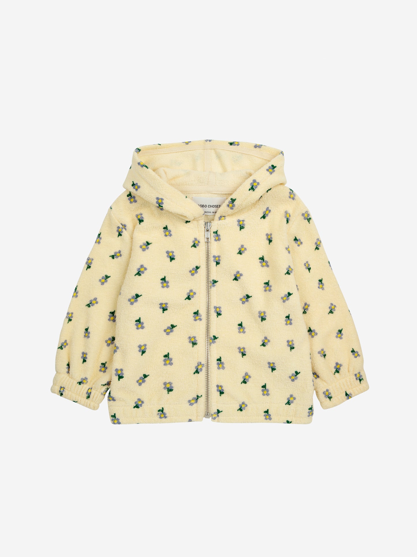 Baby Pansy Flower all over all over zipped sweatshirt