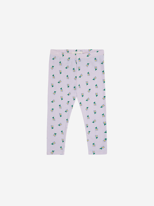 Leggings Baby Pansy Flower su tutta la superficie