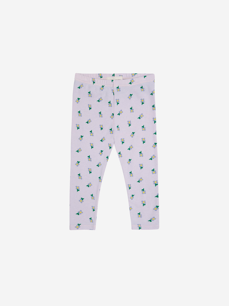 Leggings Baby Pansy Flower su tutta la superficie