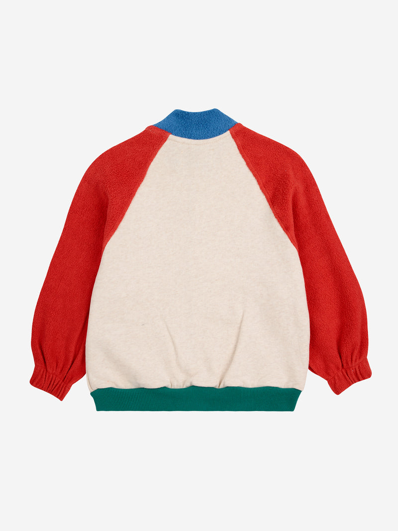 B.C vintage color block zipped sweatshirt