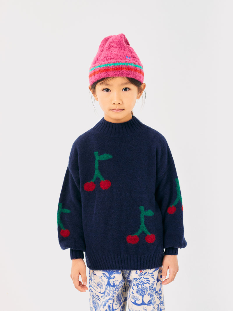 Bobo Cherry all over turtle neck jumper