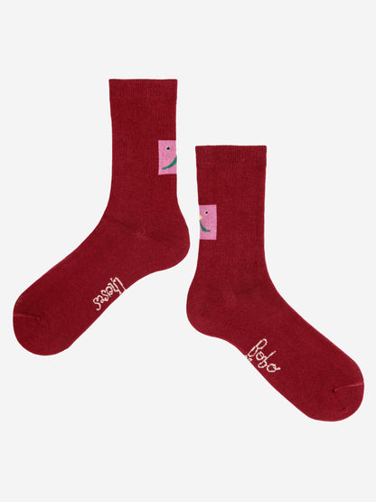 Abstract cat smile short socks