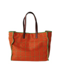 Leather Check Tote