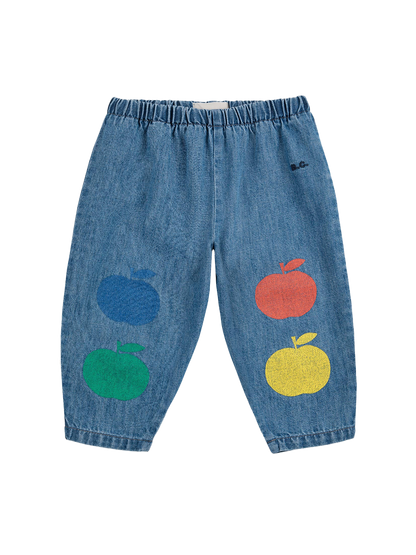 Baby Poma multicolor denim pants