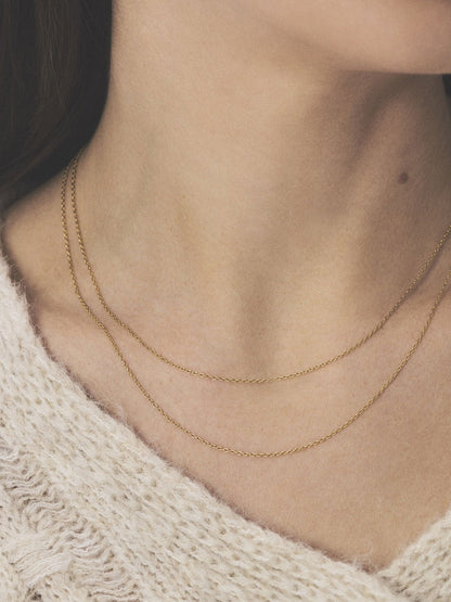 Collar Ancla Sencillo 14K