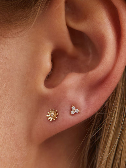 Single Trio Diamond Stud Earring