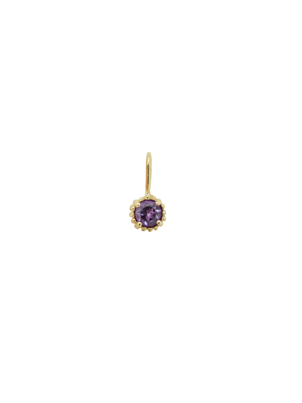 Birthstone Necklace Charm 14K Gold