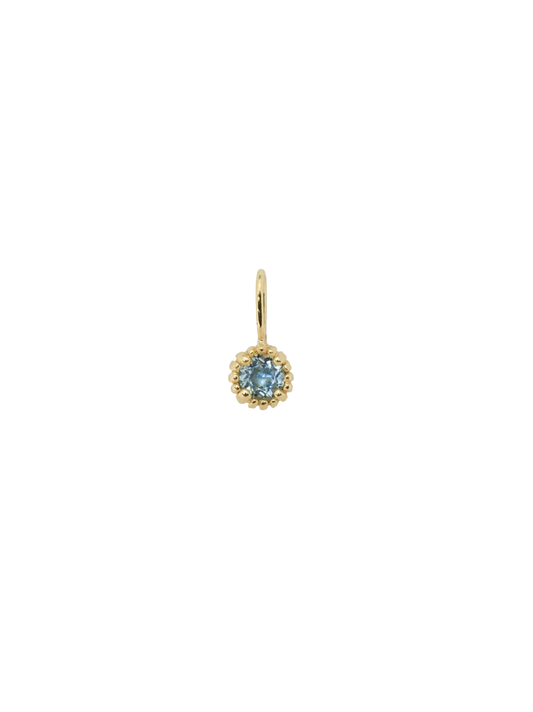 Birthstone Necklace Charm 14K Gold