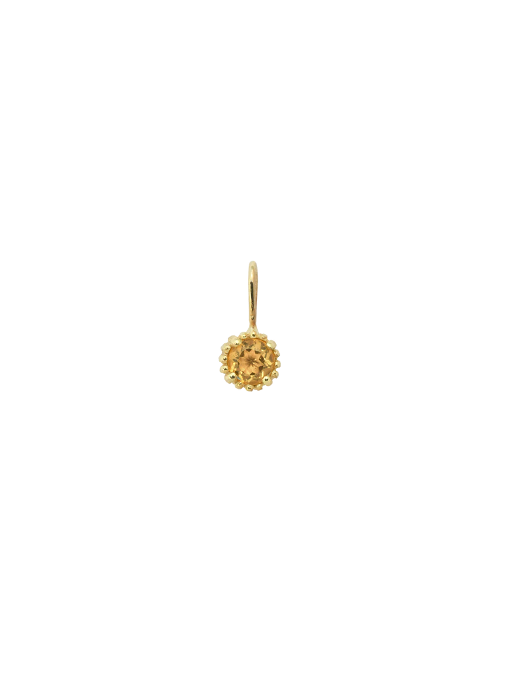 Birthstone Necklace Charm 14K Gold