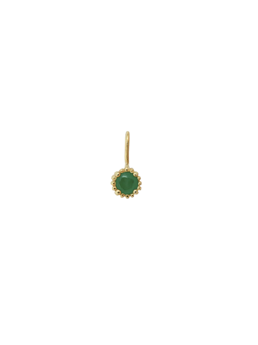 Birthstone Necklace Charm 14K Gold