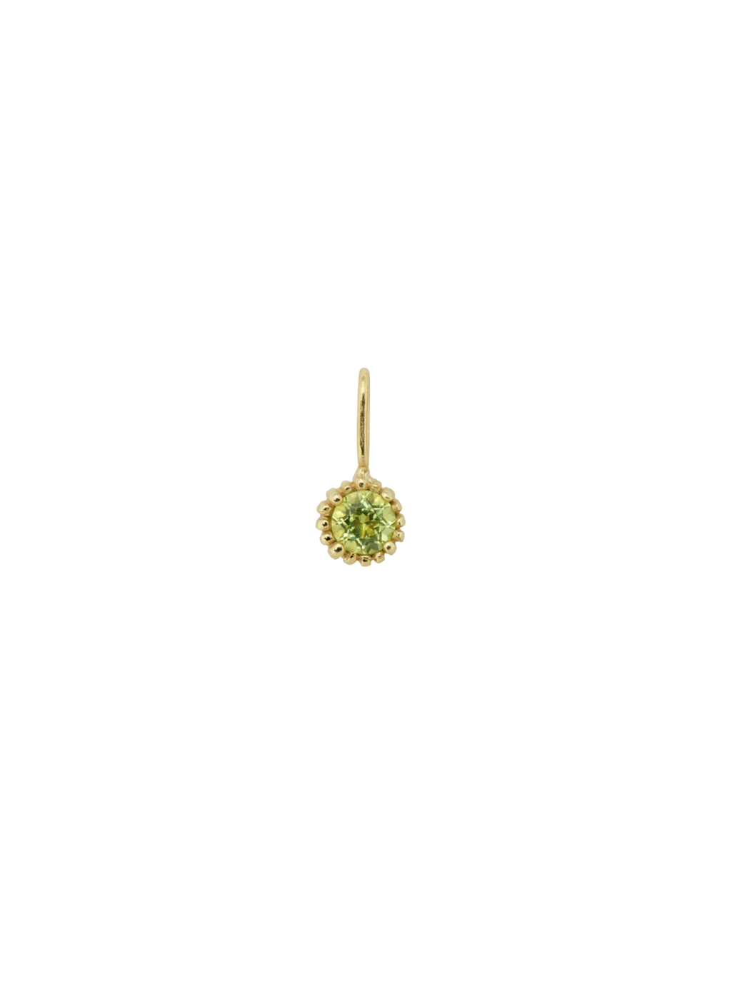 Birthstone Necklace Charm 14K Gold