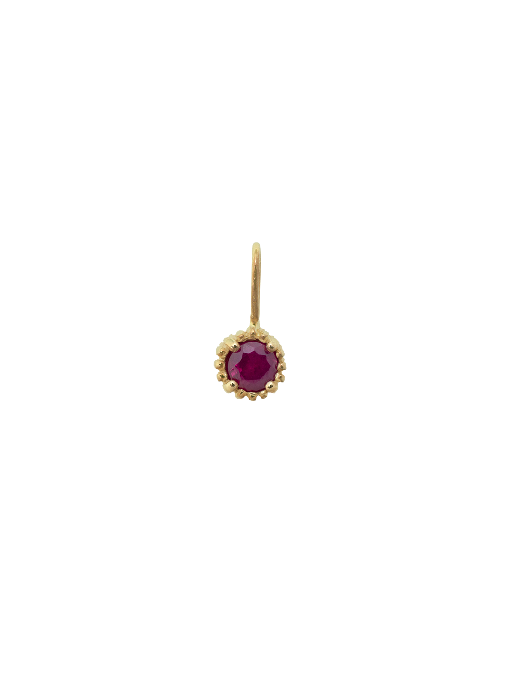 Birthstone Necklace Charm 14K Gold